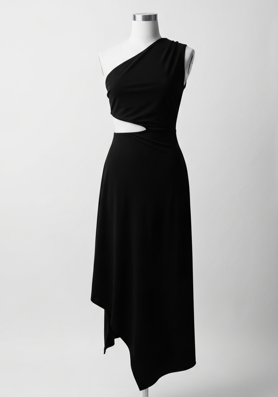 Vestido Midi Asimétrico